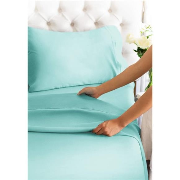 4 Pcs Sheet Set Breathable Cooling Hotel Luxury Extra Soft Deep Pockets Easy Fit - Picture 2 of 6